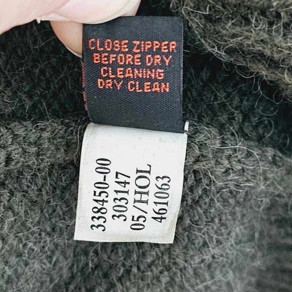 Banana Republic Sweater Men's Size XXL Wool Alpaca 1/2 Zip Olive Green Preppy - Picture 7 of 7